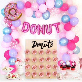 {ag}Wooden Donut Wall Stand Donut Party Decor Doughnut Holder Wedding Party Decor
