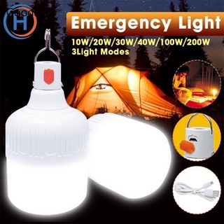 Outdoor Camping LED Bulb Lamp Waterproof USB Emergency Light Hanging Night Light