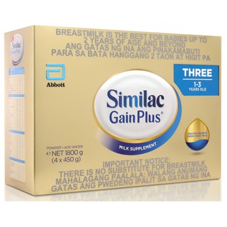 Similac Gainplus 1800g For Kids 1 to 3 Years Old (Aug2022 exp)