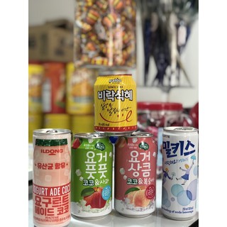 Korean drinks in can - yogurt/rice (Milkis, Sikhye, Woongjin coco yogurt)