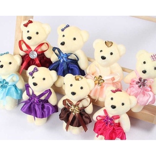10PCS/SET Bear Bouquet Small Teddy Bear Couple Bear Gift Packaging Wedding Valentine's Day Gift Birthday Present (2)