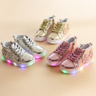Korean style fashion casual LED light up girl luminous shoes (1)