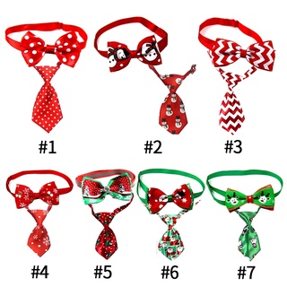 Christmas Cat Dog Bow Tie Puppy Necktie Xmas Pet Tie Fashionable Collar (2)