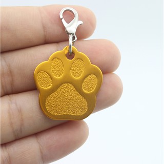 Paw Shaped Pet ID Tag Dog Cat Tag FREE Engrave one side