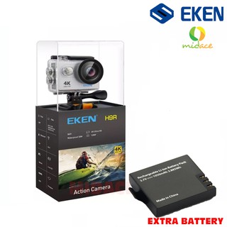 Original EKEN H9R 4K 30 FPS Action Camera Remote with Extra Battery Color black