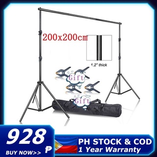 【Ready Stock】┅☁2 x 2m /200cm x 200cm /6ft. x 6ft Heavy Duty Background Stand Backdrop Support System