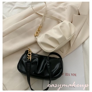 Fashion sling bag Women Underarm Bag Baguette Bag Hobos Cloud Tote Bags Korean Crocodile Skin Hobo Baguette Bag with Gold ChainChain Female Bag (1)