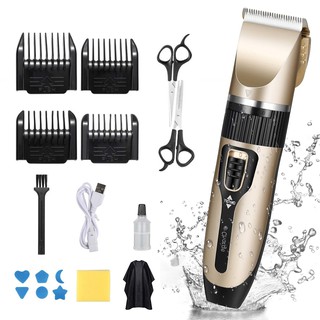 Professional Quiet Hair Clippers Cordless Rechargeable Barbers Complete Trimmers Set