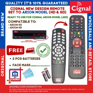ORIGINAL Cignal Remote Arion (HD & SD) + FREE 2pcs EVEREADY Batteries + FREE Face Shield
