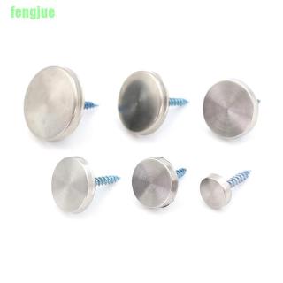 FG New 8 Pcs Stainless Steel Cap Cover Decorative Mirror Screws (3)