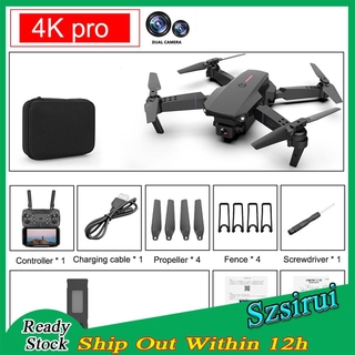 [Ready Stock] E88 Pro Drone HD Live Video Drone Foldable 2.4G 4CH Helicopter Toy 1800mAh