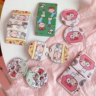 【Ready Stock】㍿YoYo Mirror Creative Mini Portable Sweet Cartoon Cute Girl Student Korea
