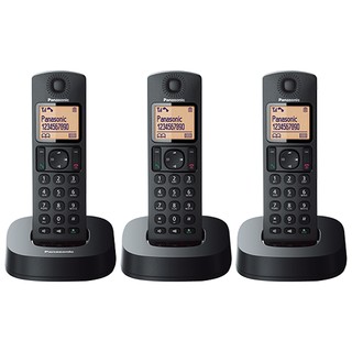 Panasonic KX-TGC313 Cordless Landline Phone -3handset (Black)