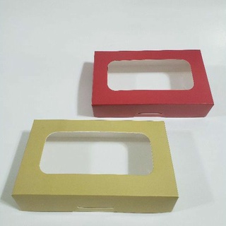 gift box∋Pastry box 6.75x4x1.5 Red Gold (50