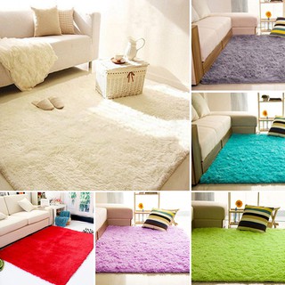 SQ Home Living Room Bedroom Floor Carpet Mat Soft Anti-Skid Rectangle Area Rug ①