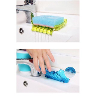 Bathroom Kitchen Soap Dish Soap Holder Sponge holder Hygienic Drain water