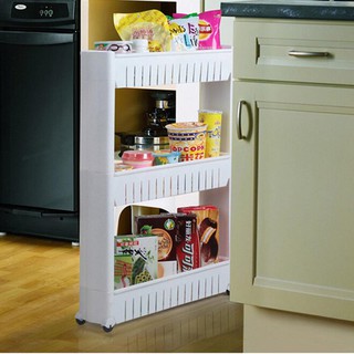 【Fast Delivery】Gap Kitchen Storage Rack Shelf Movable 3 Layer Organizer Bathroom Spice Holder Rack (5)
