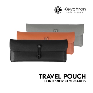 Keychron Travel Pouch (Saffiano Leather, Sized for K3/K12, 346 x 142 mm)