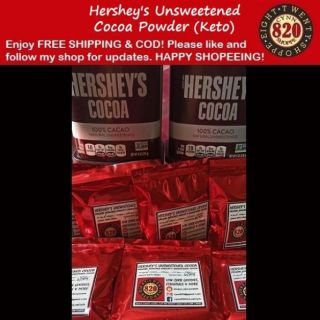 Authentic HERSHEY'S Cocoa 100% Natural Unsweetened Cacao (50 gms.) • Keto Friendly •