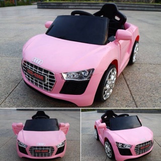 Pink Baby Mini Audi Rechargeable Ride On Car with Remote