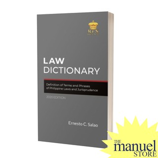 Law Dictionary (Rex) (2020)- Pocket-Sized Paper Bound - Legal terms and phrases - by Ernesto Salao