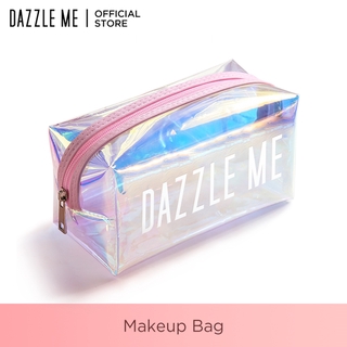 【DAZZLE ME】 Makeup Bag Transparent Pouch Cosmetic Cases Travel Zipper Toiletry Kit Beauty Tools