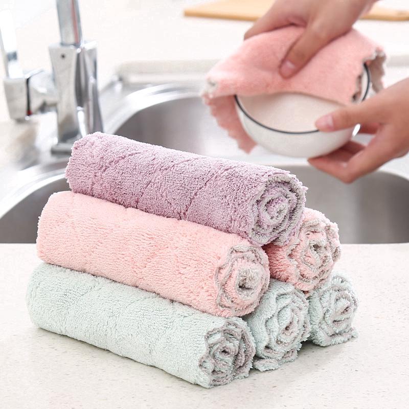 COD Absorbent Rag Towel Thick Microfiber Kitchen Cleaning Cloth (1)