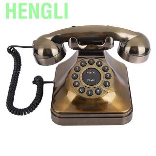 Hengli WX-3011# Antique Bronze Telephone Vintage Landline Phone Desktop Caller Home Office (7)
