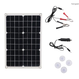 50W 12V/5V Monocrystalline Silicon Solar Panel Dual Output USB Solar-Battery-Charger
