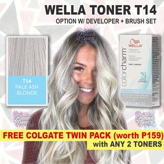 Wella T14 Hair Toner for Light Blonde / Silver Hair - Permanent Color