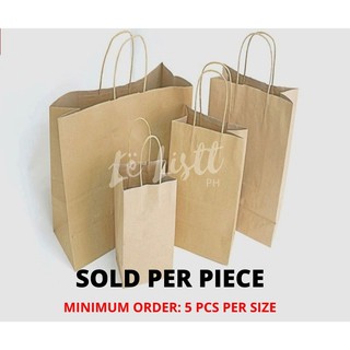 Brown Kraft PaperBag with twist Handle(Different sizes available)