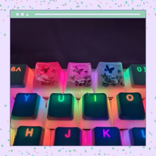 ☆Butterfly☆ Handmade Resin Artisan Keycaps for Mechanical Keyboard CherryMx Gateron Kailh Switch (7)