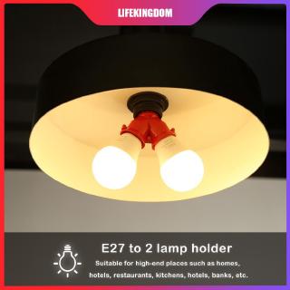 ✿LI✿E27 to 2E27 Lamp Holder Converter Socket Y Shape Splitter Adapter Bulb Base