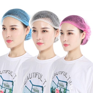 ∋100 Pieces Surgical Cap Non Woven Disposable Hairnet Head Covers Net Bouffant Cap (4)