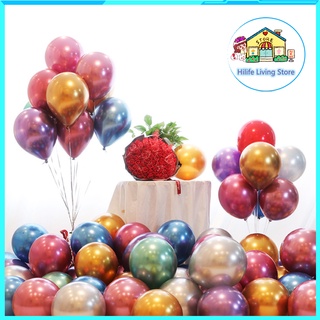 10"/12'' Metallic Latex Balloons Birthday Decor Party Decoration Hilife Living Store