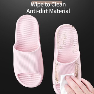 Thick bottom solid color home unisex couple non-slip silent indoor comfortable slippers (4)
