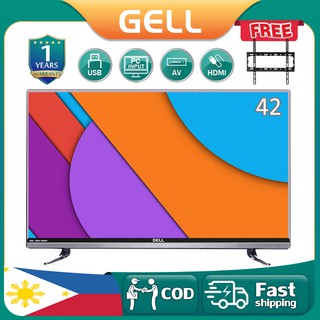 GELL 42 INCH TV FREE BRACKET Not Smart TV sale LED TV Flat-screen Frameless Ultra-slim Television
