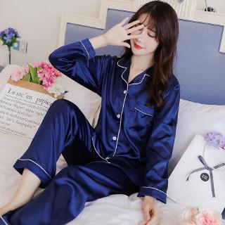 XXXXXL Plus size sleepwear women's nightwear ice silk pajamas two piece set