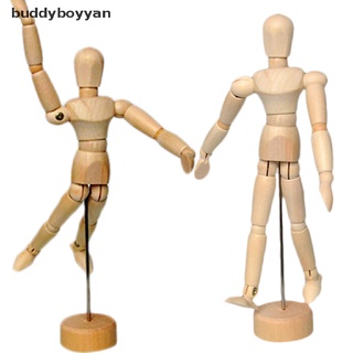 【buddyboyyan】 5.5" Drawing Model Wooden Human Male Manikin Blockhead Jointed Mannequin Puppet Hot (6)
