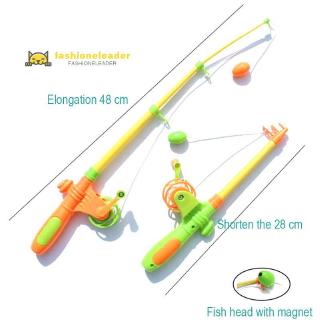 6PCS Children's Magnetic Fishing Toy Plastic Fish Fun Game Baby Bath Rod Toys (4)