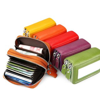 Korean Leather Quality Wallet Card Holder Case RFID Protect