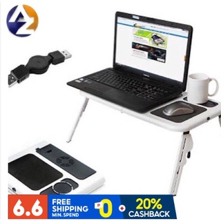 ﹍✹✽AZS E-Table Foldable Laptop Cooler (White)