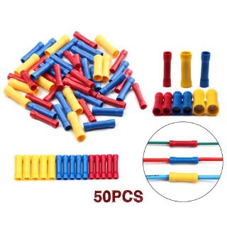 In stock 50 or 100pcs BV1.25 BV2.5 BV5.5 Insulated Crimp Terminals Electrical Wire Cable Crimping Terminal Connector Set Assortment Kit (1)