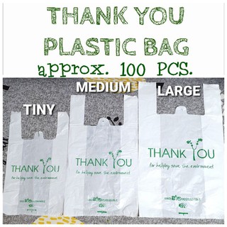 BIODEGRABLE 100pcs Thank you Plastic Bag Thank you Sando Bag (1)