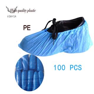 100 Pcs Plastic Shoe Covers Cover Room Outdoor Waterproof Rain -Xy1 (9)