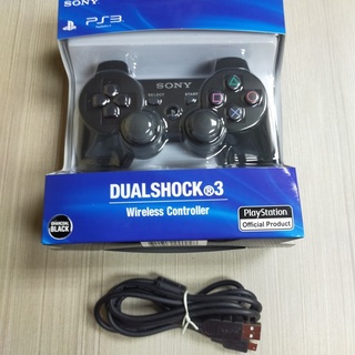 New 1 Pcs PS3 Wireless Ori Factory Game Controller + 1 Pcs USB Charger Cable