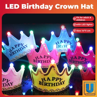 LED Birthday Crown Happy Birthday Hat Headband Party Supplies