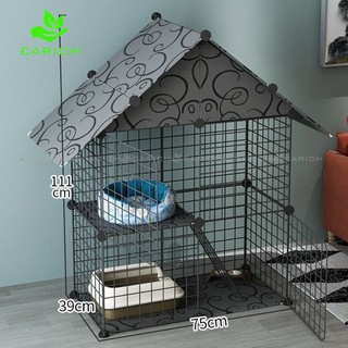 35CM Pet Dog Cage Playpen Animal Fence Metal Crate Wire Kennel Extendable Multi-functional Puppy Cat (4)