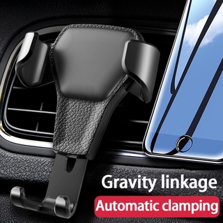 Car Gravity Mobile Phone Holder Universal Phone Leather Air Outlet Car Bracket Phone Stand