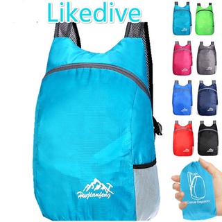 【Jualan spot】 15L Lightweight Packable Backpack Foldable ultralight Outdoor Folding Backpack Travel